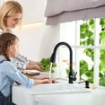 thumbnail image 2 of Wowow Single handle Black Stainless Steel Pull-Down Kitchen Sink Faucet with sprayer, 1 Piece, 2 of 7