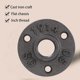 thumbnail image 3 of 10 pcs 3/4' BSP Threaded Flange 3 Hole Pipe Flange with Screws Malleable Cast Iron Pipe Flange Tap Wall Rack Floor DIY Crafts Decoration, 3 of 5