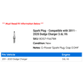 thumbnail image 2 of Spark Plug - Compatible with 2011 - 2020 Dodge Charger 3.6L V6 2012 2013 2014 2015 2016 2017 2018 2019, 2 of 2