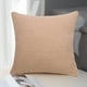 thumbnail image 1 of Funda de almohada decorativa | Funda de cojín de piel sintética con cremallera | Textura suave de osito de peluche | Cuadrada de 43 x 43 cm, 1 of 9
