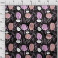 thumbnail image 3 of oneOone Rayon Black Fabric Leaves Craft Projects Decor Fabric Printed By The Yard 56 Inch Wide, 3 of 5