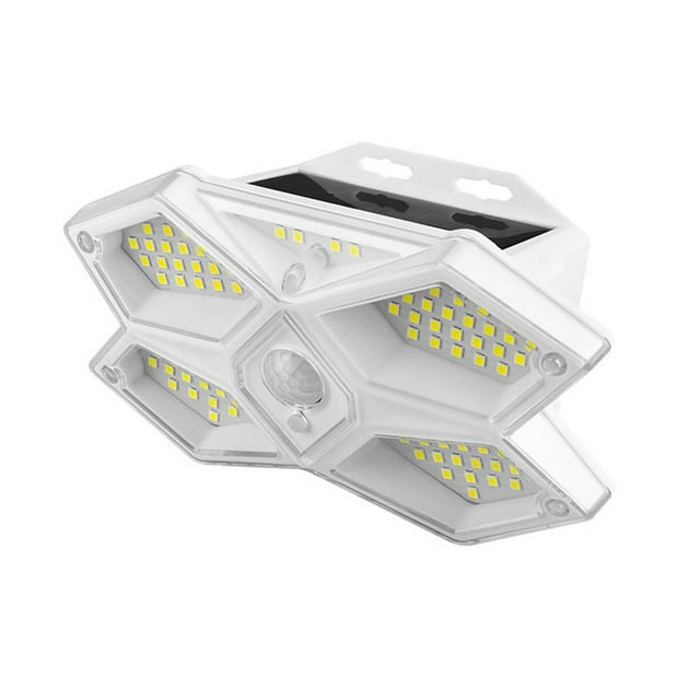 Luces solares para exteriores de 100 LED con reflector y 3 modos de iluminación, luces de seguridad con sensor de movimiento solar, luces de pared con energía solar IP65.
