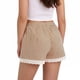 thumbnail image 5 of TaTaai Women's Spring Summer Cute Striped Lace Splice Elastic Waist Short Pants Comfortable Soft Home Sleep Lounge Shorts with Pockets Casual Daily Wear Gift, 5 of 5