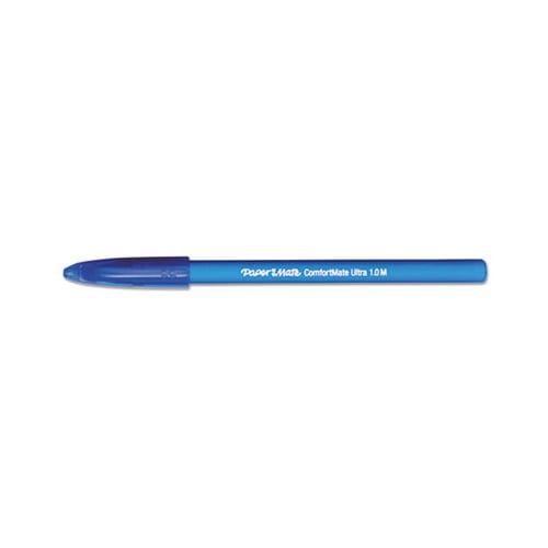 ComfortMate Ultra Stick Ballpoint Pen Medium 1mm, Blue Ink/Barrel, Dozen