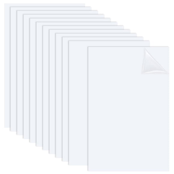 12 Sheets White Plastic Sheet 5.9x3.9 Inch Plastic Panel 0.5mm Thick Hard Plastic Sheet Polystyrene Flexible Plastic Board Sheet for Building Model Material Supplies