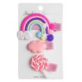 thumbnail image 1 of 3pcs Colorful Rainbow Candy Hairpins Cute Alloy Hair Clips Set For Kids Korean Style Girls Hair Clips, 1 of 6