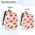 thumbnail image 3 of Naloa Happy Canada Day Canvas Backpack for Men Women Rucksack Casual Travel Daypack College Tote Satchel Bookbag for Teens-Medium, 3 of 7