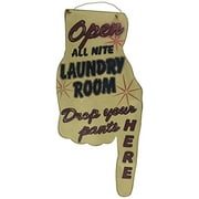 Open All Nite Laundry Room Finger Sign