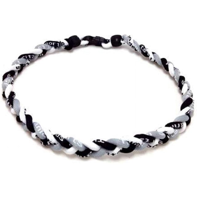 OOIN Package of 12 Baseball Titanium Necklaces for Boys Tornado Braided Rope Necklace