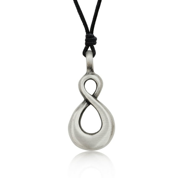 Maori Tribal Silver Pewter Charm Necklace Pendant Jewelry With Cotton Cord