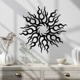 thumbnail image 5 of CoreLiving Metal Wall Art Decor, Rust Proof Indoor Outdoor Wall Sculpture with Sun Design, 15.7 Inch Black Finish for Patio Garden Bedroom Home Farmhouse, 5 of 9