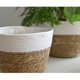 thumbnail image 5 of Maceta tejida con hierba, canasta de flores, plantas suculentas en macetas, pastos marinos verdes, artesanías hechas a mano, canasta de almacenamiento tejida, boca blanca S 15 * al, 5 of 13