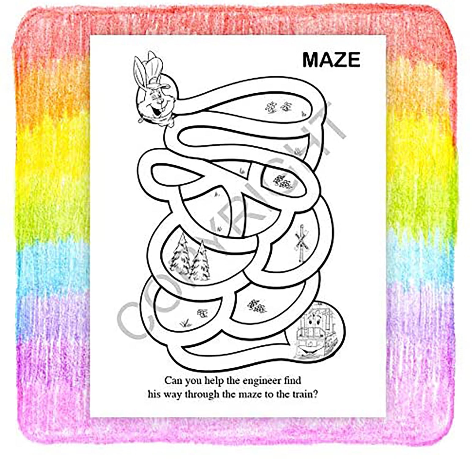 ZoCo: 25 Pack - Railroad Safety Kid's Coloring & Activity Books