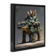 thumbnail image 2 of Stupell Industries Cottage Prehistoric Ankylosaurus Portrait Black Floating Frame Canvas Art, 18 x 18, by Wumples, 2 of 8