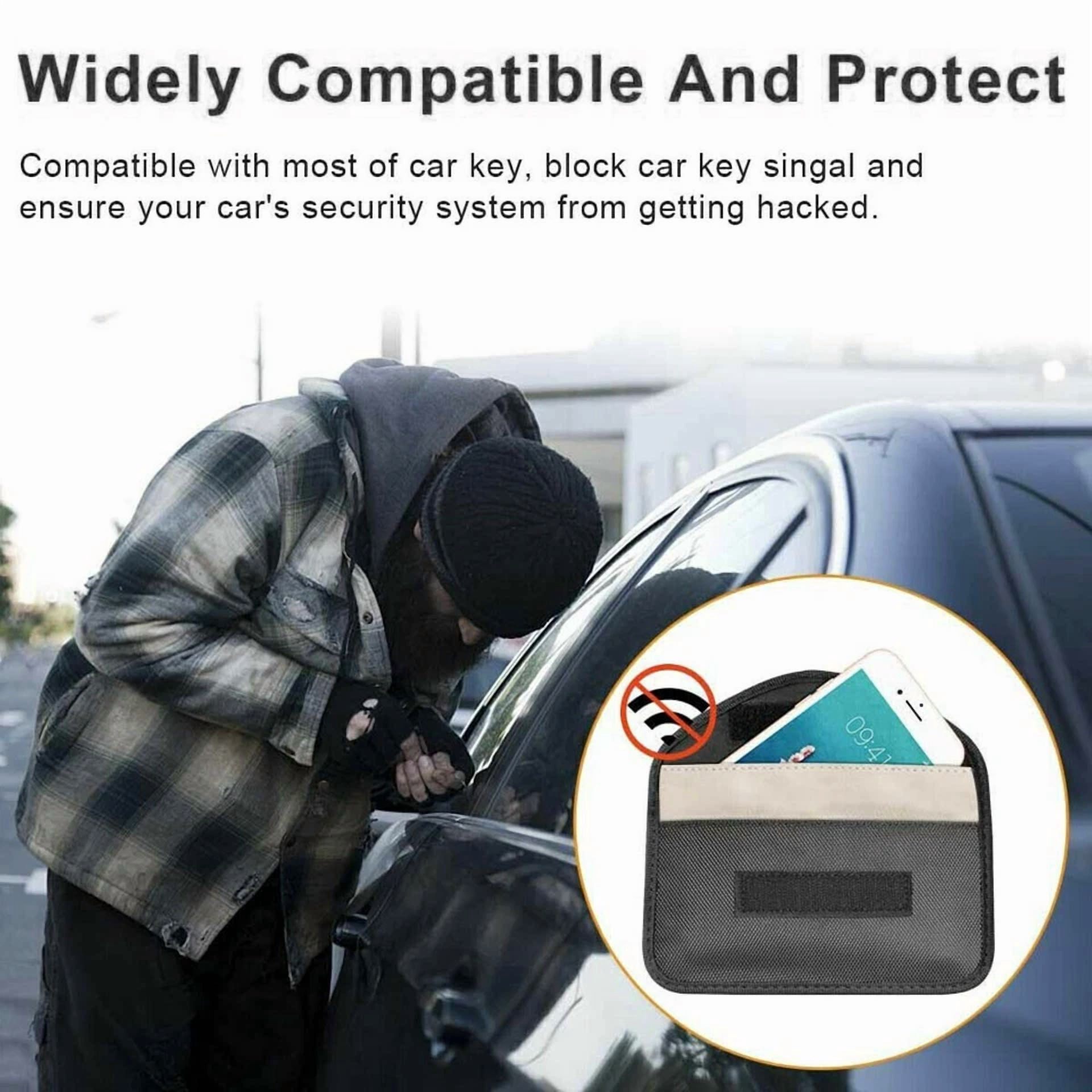 2 Pack Faraday Bag Cell Phone Wallet Blocker Radiation Signal Shielding Case