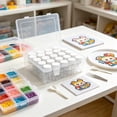 thumbnail image 6 of UYUH Small Bead Organizer Box Mini Clear Plastic Storage Containers , Ideal Craft Case for Beads, Jewelry Making, Nail Art, Diamond Painting Small Parts Craft Storage Box,6.93*6.93*2.44in, 6 of 7