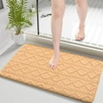 thumbnail image 5 of sruoe Bath Mat Rugs, Bath Mats for Bathroom Floor, Extra Absorbent Quick Dry Bathroom Mats, Washable Bath Rugs and Mats, Bath Carpet for Shower, Polyester, Gold, 5 of 5
