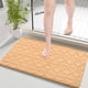 thumbnail image 5 of Juego de alfombrillas antideslizantes para el baño, dos piezas, alfombrilla absorbente para puertas, tela ligera, alfombrilla para el suelo antideslizante, lavado conveniente, absorbente, azul, 5 of 6