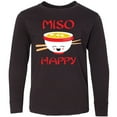 thumbnail image 3 of Inktastic Kawaii Miso Happy Long Sleeve Youth T-Shirt, 3 of 5