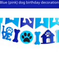 thumbnail image 4 of Bandera de cumpleaños para cachorros, decoración para cumpleaños de perros, bandera para tirar, flor para tirar, decoración para cumpleaños de cachorros en azul y rosa, 4 of 6