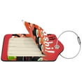thumbnail image 4 of Rocae Sushi for Leather Luggage Baggage Tags ID Label Privacy Cover ID Label with Stainless Steel Loop and Address Card, 4 of 5