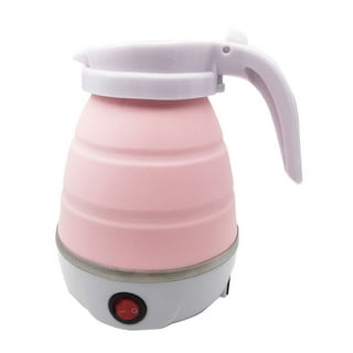 Modern Pink Electric Kettle with Base and Plug Isolated Stock Photo - Image  of beverage, metal: 177726356
