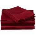thumbnail image 1 of 400 Thread Count Egyptian Cotton King Sheet Set Solid  Burgundy, 1 of 5