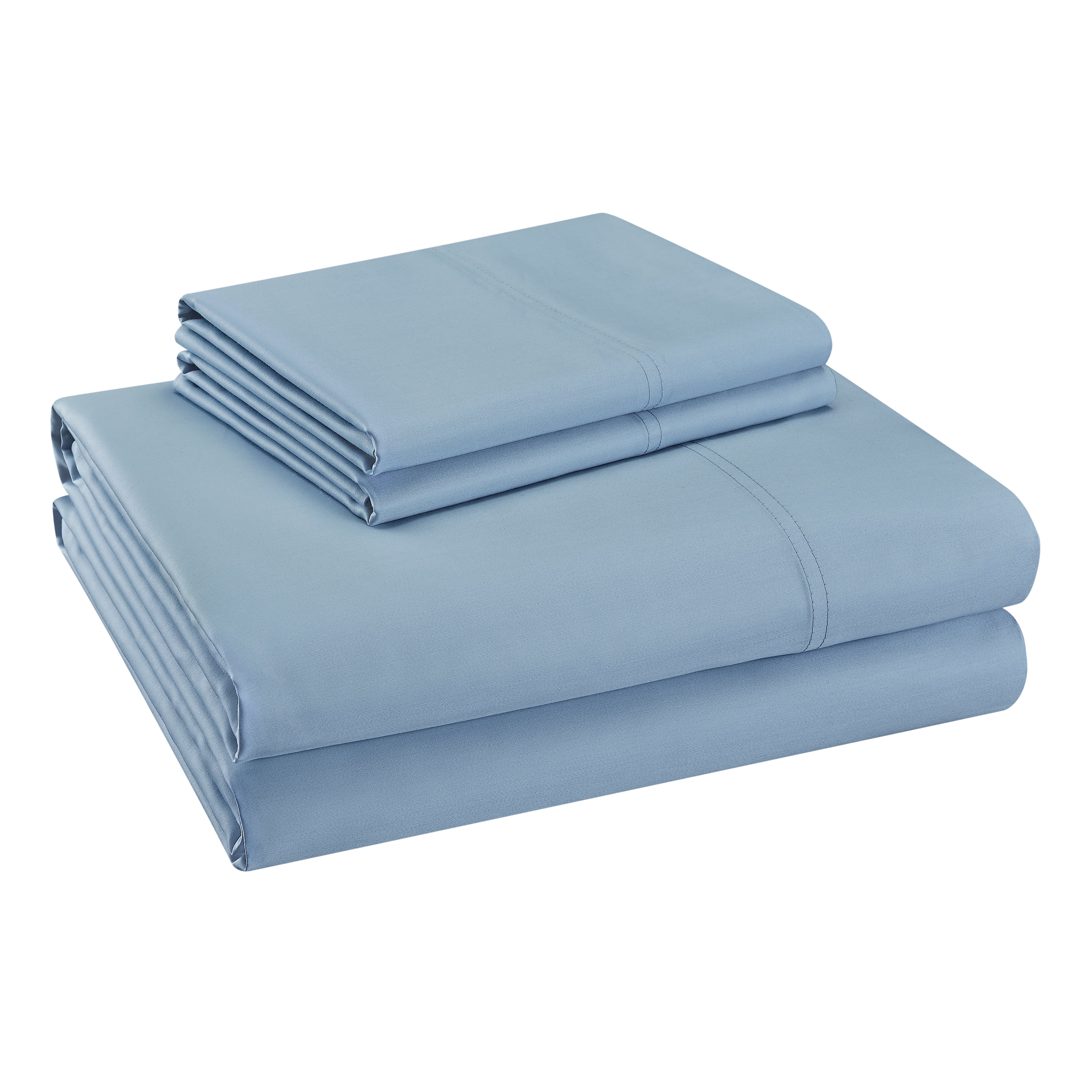 Hotel Style 800 Thread Count Cotton Rich Sateen Bed Sheet Set, Full, Blue, Set of 6