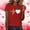 #Brick Red, variant on GILIGEGE Women's Valentines T-Shirt Print Graphic Tees Cute Love Heart Shirts Casual Short Sleeve Valentines Shirt for Women Romantic Love Heart Bow T-Shirts Valentine Day Lover Tee Tops Brick Red L