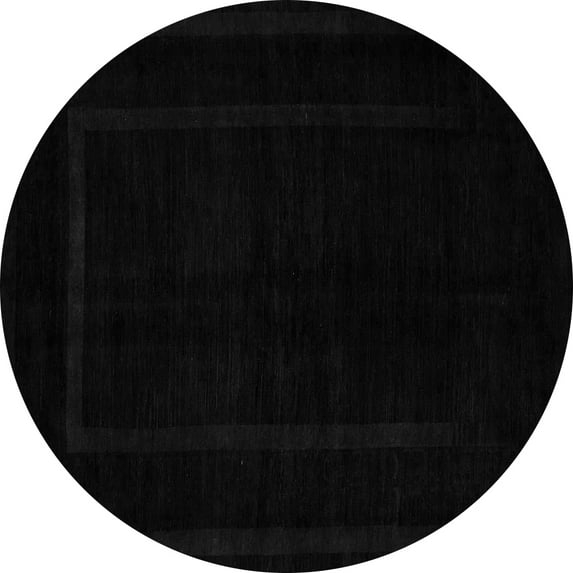 Ahgly Company Indoor Round Abstract Gray Modern Area Rugs, 6' Round