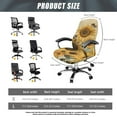 thumbnail image 7 of HELLHERO Sunflower Print Office Chair Cover, Universal Dustproof Desk Chair Slipcover, Decorative Gaming Chairs Seat Covers, Easy Install, Yellow, 7 of 7
