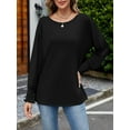 thumbnail image 6 of Long Sleeve Tops for Women 2024 Fashion T Shirts for Women Crewneck Casual Loose Shirts Basic Tee, 6 of 7