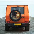thumbnail image 7 of DouZhe Waterproof Spare Tire Cover, Fantasy Moon Sun Face Prints Adjustable Wheel Covers Fit for Jeep Trailer RV SUV Car, 16 inch, 7 of 7