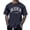 Navy, variant on Mens Plain T Shirts Athletic Fit Quarter Sleeve Big & Tall Muscle Athletic Combo Shirts Lightweight Gradient Round Neck Summer Vacation Basic Tops