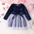 thumbnail image 6 of jsaierl Kids Toddler Baby Girls Velvet Tulle Dress Patchwork Mesh Dress Cute Infant Long Sleeve Princess Dresses Party Tutu Dress 6M-4T, 6 of 7
