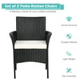 Costway Set of 2 Outdoor Patio Furniture, Rattan Wicker Dining Arm ...