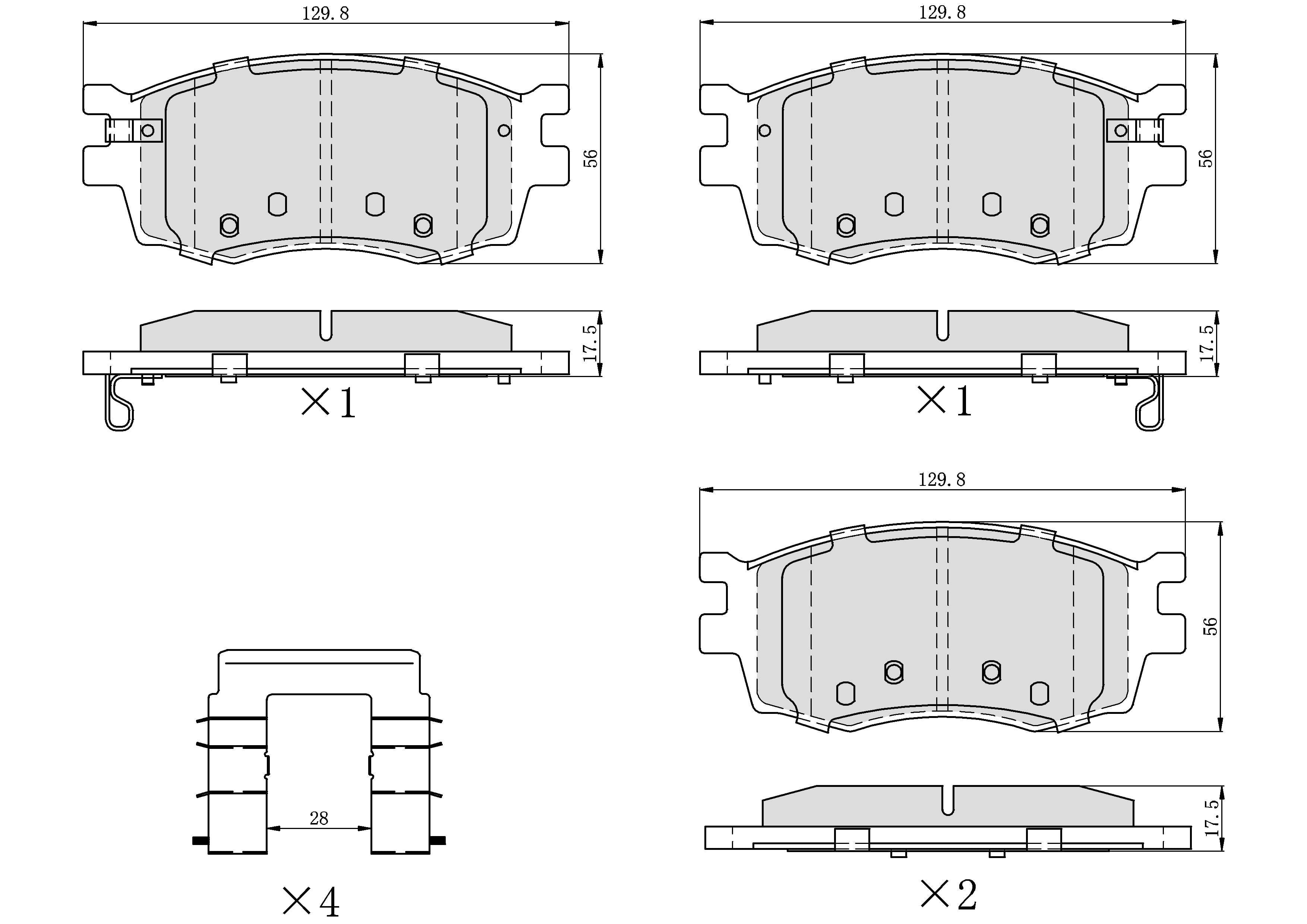UltraHC 700 Brake Pad Set, Front HC7.1156.0.C, Hyundai Accent 2011-2006