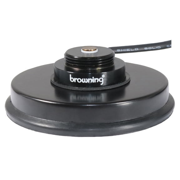 Browning NMO 3-5/8-In. Magnet Mount with Rubber Boot, 17-Ft. RG-58/U with Preinstalled Mini-UHF Male Connector (Black), BR-1035-MUHF