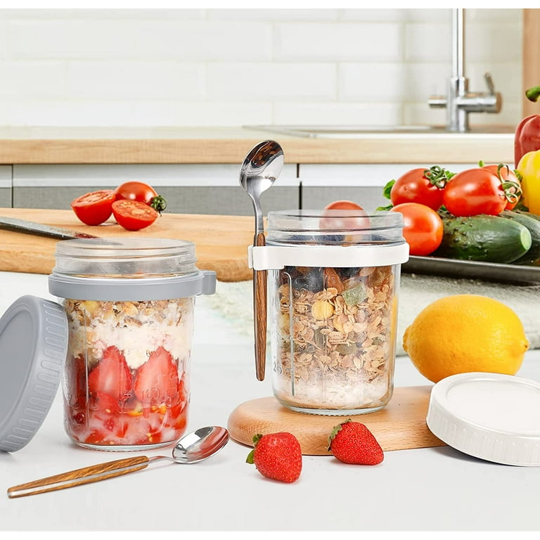 Patiofeel Overnight Oats Jars, Overnight Oats Container with Lid