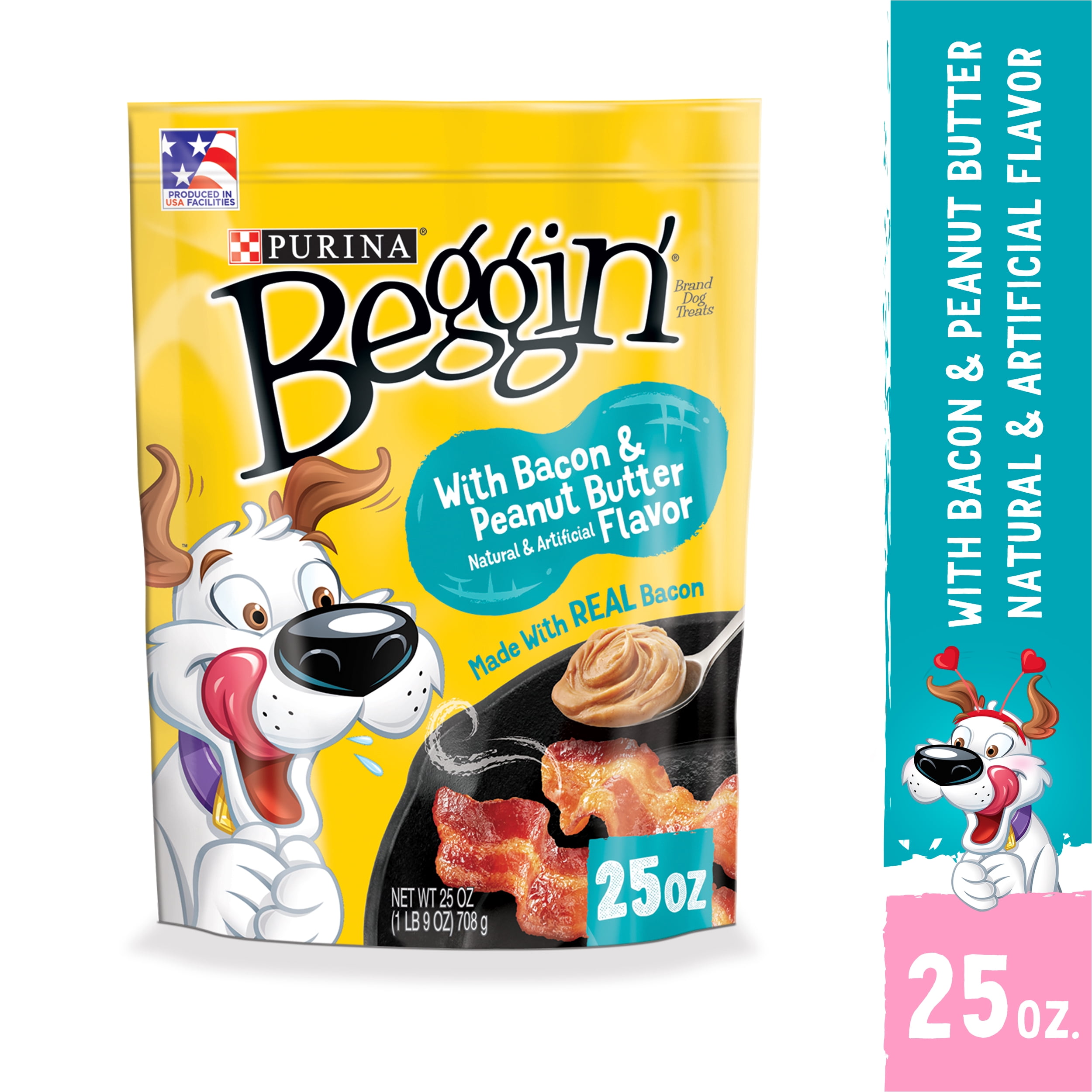 Purina Beggin' Strips Dog Training Treats, With Bacon & Peanut Butter