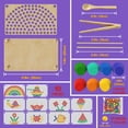 thumbnail image 3 of Toddler Wooden Learning Montessori Toys – Wooden peg Board Bead Game Baby Rainbow Stacking Matching Counting Color Sorting Games for fine Motor Math Skills Boys and Girls for 3 4 5 Years Old, 3 of 8