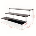 thumbnail image 4 of Acrylic Display Stands, Riser Display Shelf for Figures Cupcakes Cabinet Countertops Table , Black 30cm 3 Tier, 4 of 4