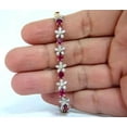 thumbnail image 5 of Silver & Stone Jewels Princess Cut Green Cubic Zirconia 14K White Gold Finish Silver Women's Bracelet, 5 of 5