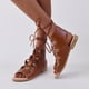 thumbnail image 1 of Sandalias y pantuflas de verano para mujer de talla grande, zapatos casuales cómodos con correa cruzada plana para mujer Wmkox8yii  nm7204, 1 of 8