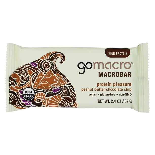 GoMacro Organic MacroBar Protein Pleasure Peanut Butter Chocolate