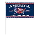 thumbnail image 2 of 250 Anniversary USA Small Stick Flags 250 Year American Anniversary Flag Handheld Flag 250 Anniversary USA Flag 1776 Flag for Room House Welcome Lawn Backdrop Parade(1pcs, 5"×8"), 2 of 5
