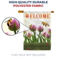 thumbnail image 4 of America Forever Welcome Spring Bees and Tulips House Flag, 28 x 40 inch Double Sided, Welcome Spring Tulip Bee Ladybug Flower Garden Outdoor Yard Decor, 4 of 5