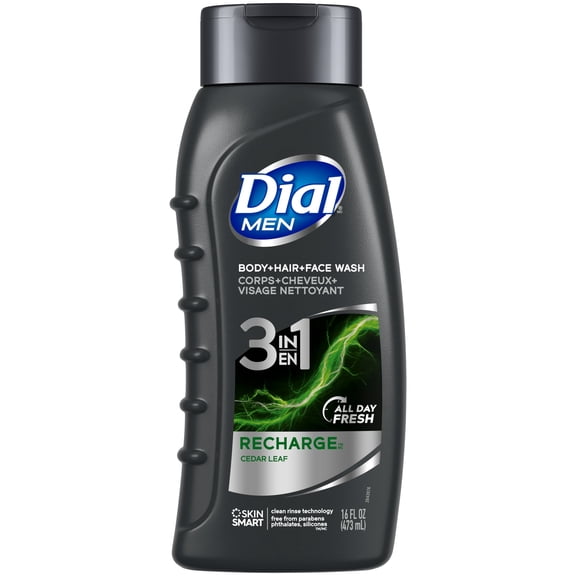 Dial For Men 3 In 1 Recharge Body Wash, 16 oz