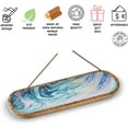 thumbnail image 3 of Folkulture Incense Holder or Incense Burner, 12-inch, Mango Wood, Blue Galaxy, 3 of 6