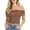 brown, variant on Draped Halter Top Ruched Women's Sexy Draped Front Low Cut Backless Tank Going Out Crop Tops for Party